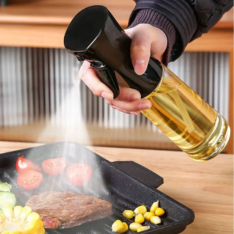 200/300/500ml Oil Spray Bottle BBQ Cooking Olive Oil Sprayer Plastic Baking Oil Spray Empty Bottle Vinegar Bottle Or  Oil brush