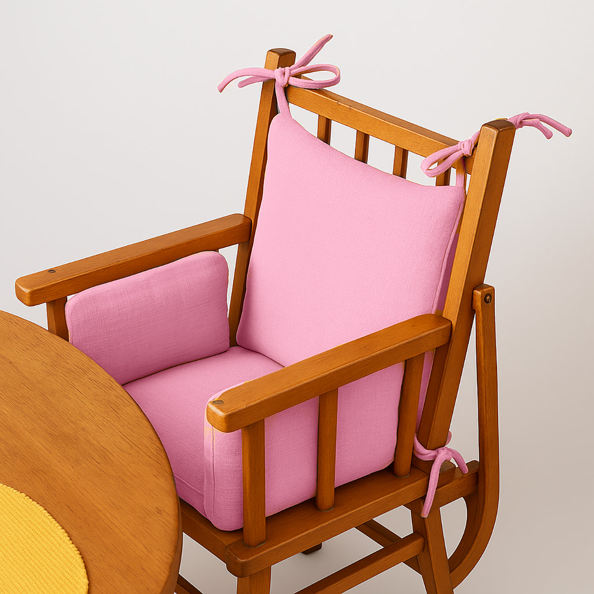 Cushion High Chair in Organic Cotton - Pink